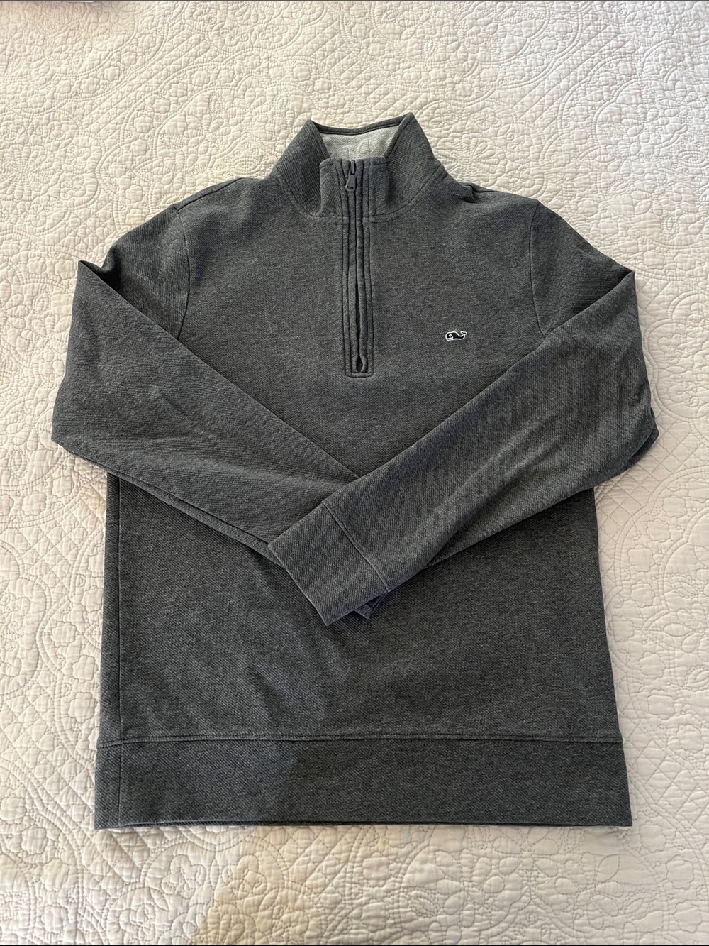 Vineyard Vines-  Men's Dark Gray Half-Zip Pullover Sweater- Size Small